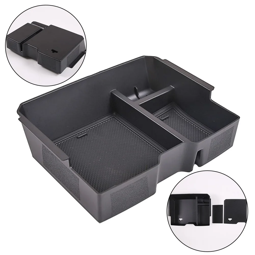 

1pc Black Car Armrest Center Console Storage Box Tray ABS Plastic For Ford For-Ranger 2023 Stowing Tidying Interior Accessories