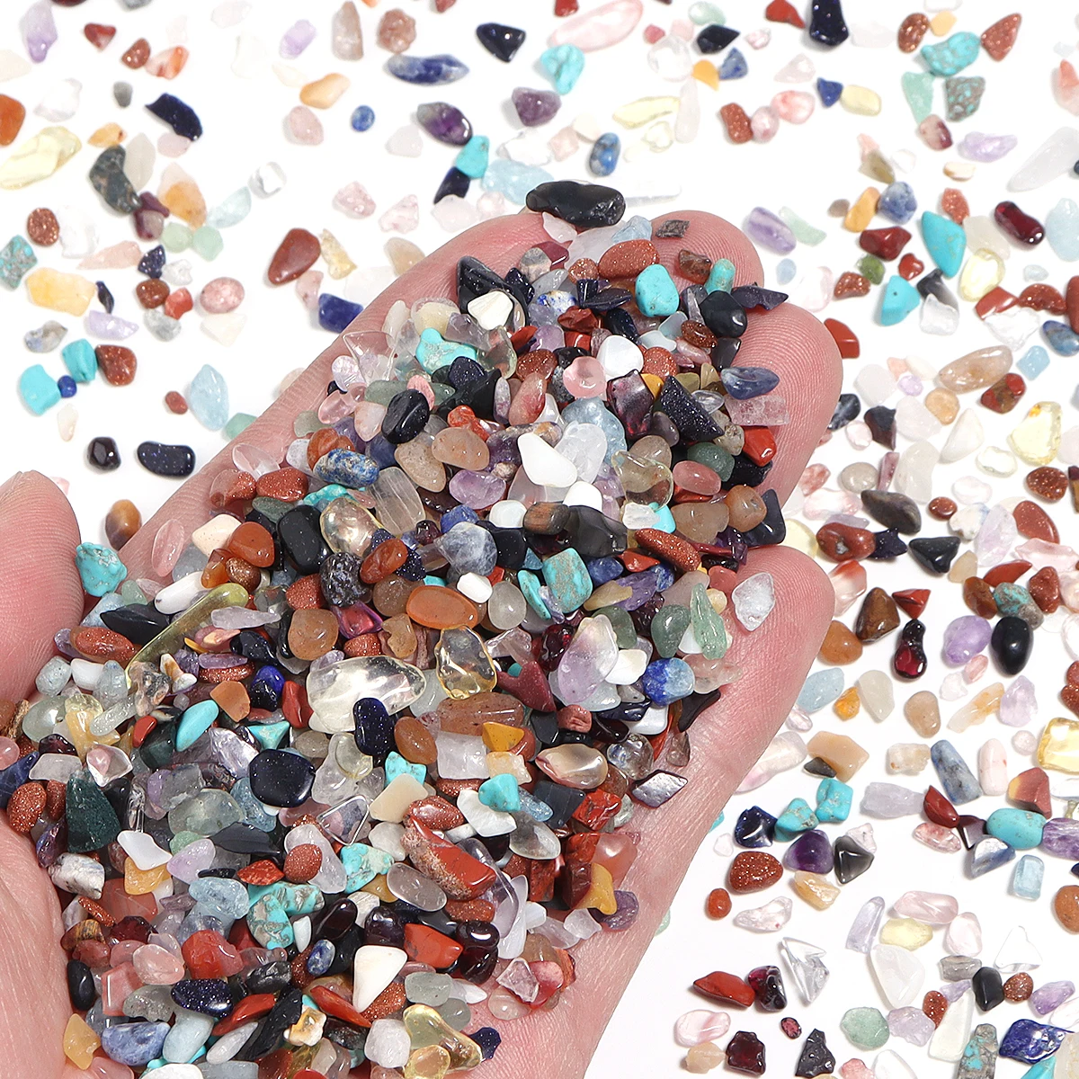 Natural Crystal Gravel Stones | Mixed Gemstones for Reiki, Ore Samples, and Aquarium Decor | 100g