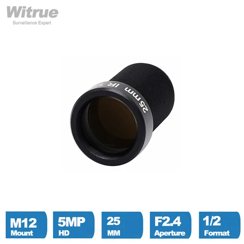Witrue 5 메가픽셀 CCTV 렌즈, 25mm M12 마운트, 1/2 인치 장거리 뷰, 1080P, 4MP, 5MP AHD 카메라, IP 보안 카메라 3