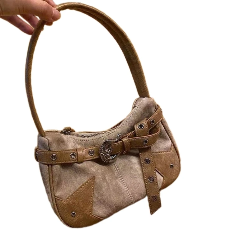 

Vintage Ladies' Leather Shoulder Bag Handbag Mini Purse for Women and Girls