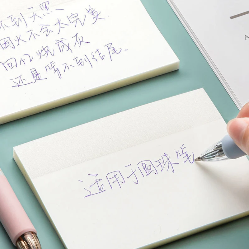 창의적인 투명 PET 방수 스티커 메모장 패드, 학교 문구, 사무용품, 50 매