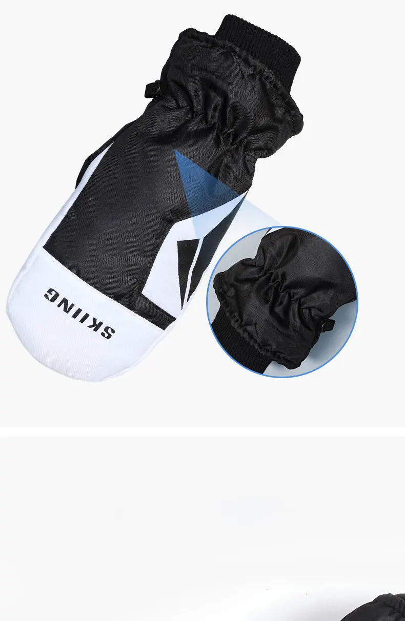 1 Pair Non-slip Ski Men Women Universal Outdoor Cycling Hiking Mitten Winter Warm Waterproof Thicken Fleece Gloves_voghion.com