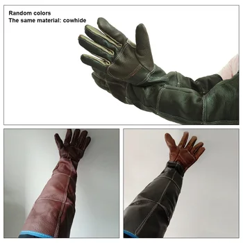 Pet Handling Gloves Strengthened Leather Anti Bite Protective Gloves Pets Grasping Protective Safety Gloves For Catch Cats Dogs 5