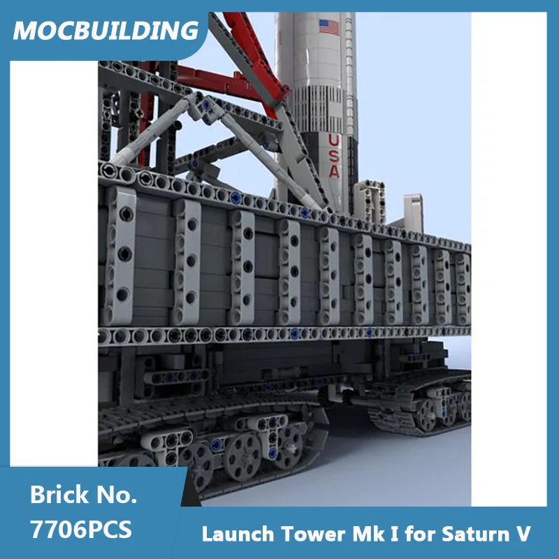 Tour De Lancement Mk I + Crawler Motorisé Pour Saturn V LEGO 21309/92176 - MOC 7704 Pièces