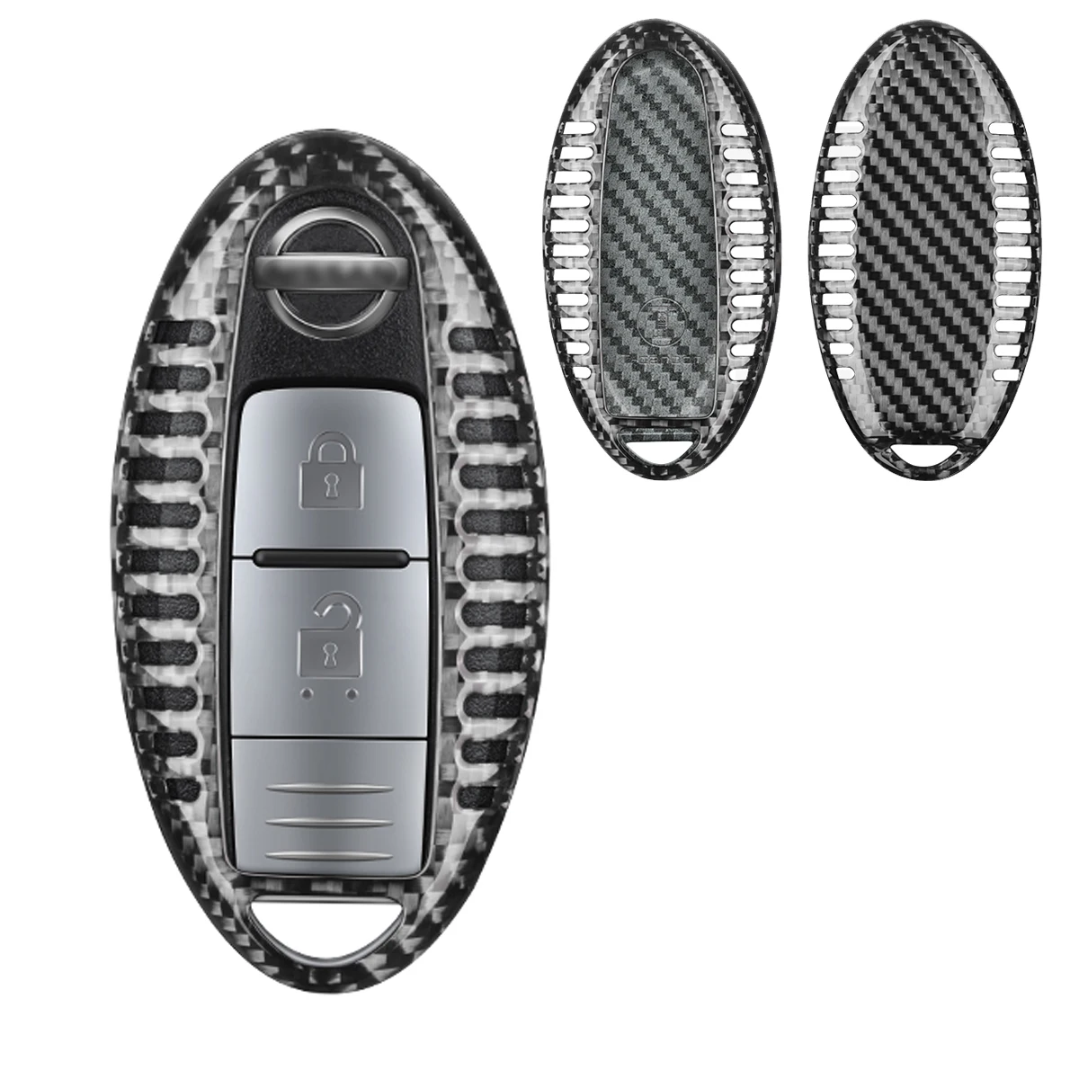 Carbon Fiber Key Fob Cover For Nissan Armada, Titan, Pathfinder (2022-2024) - Sleek & Protective - View #7