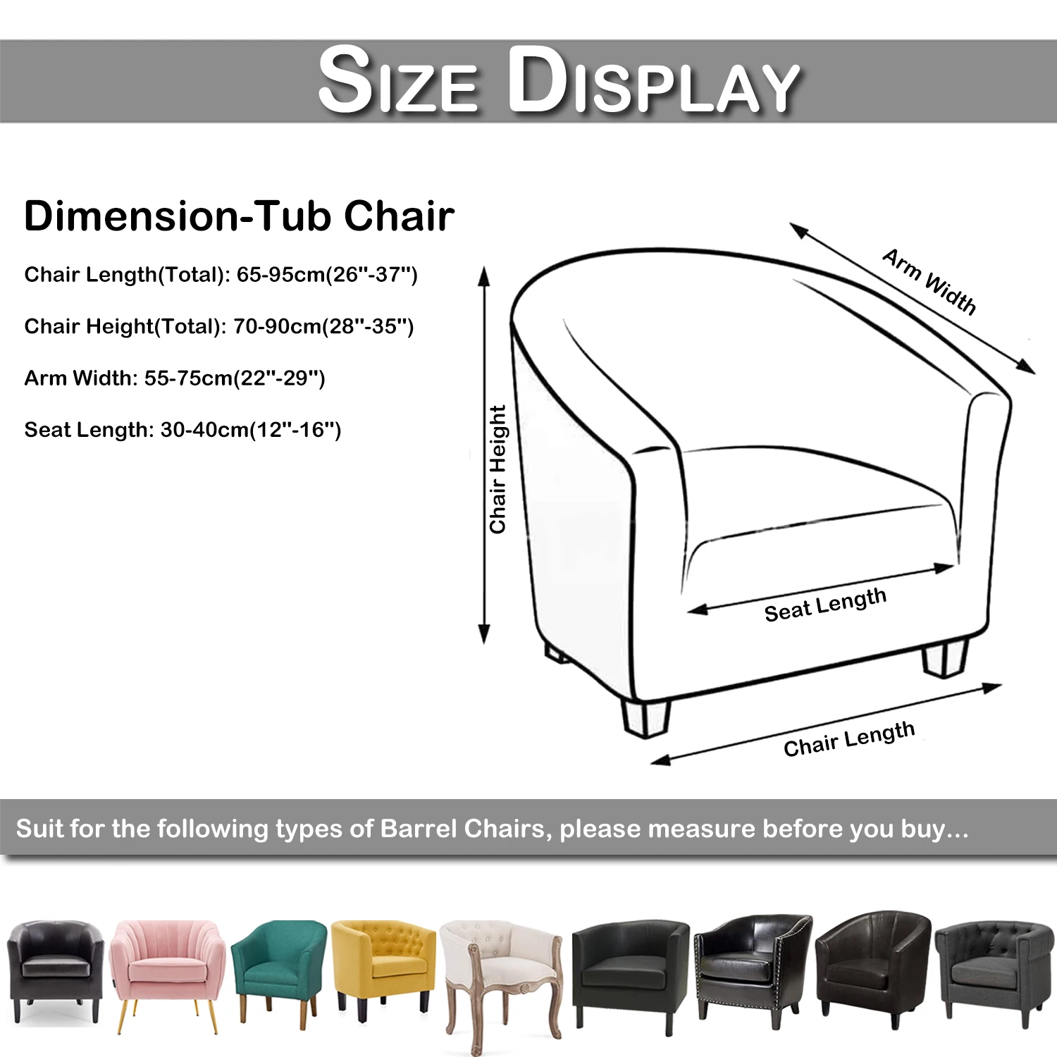 Jacquard Tub Chair Slipcovers Pub Club Sofa Shield Fitted Stretch Armchair Accent Chair Barrel Furniture Protector Couch Covers chair cover sofa cover furniture cover
