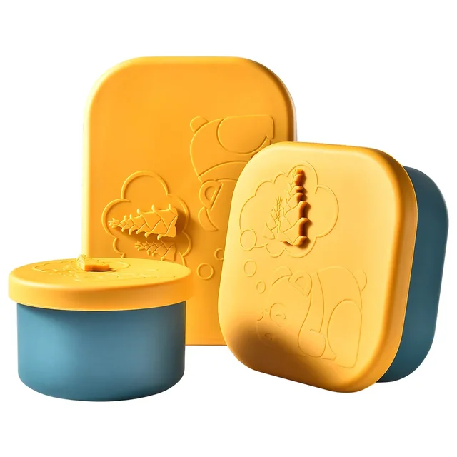 Boîte à bento pliable en silicone pour enfants, boîte à lunch, pique-nique en plein air, bol de conservation des aliments frais, stockage d'aliments frais, beaucoup 5