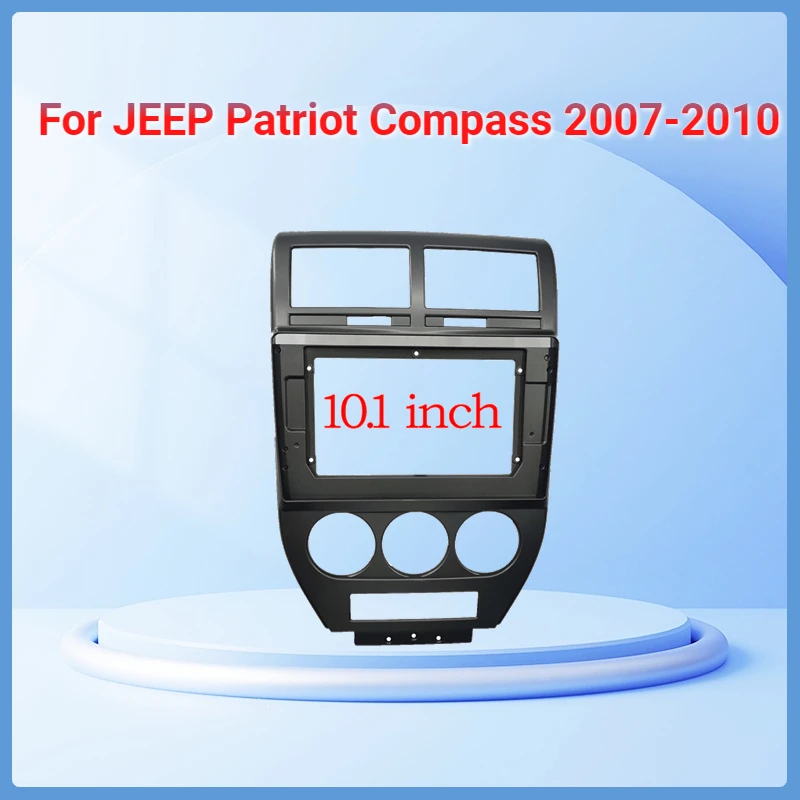 2 Din 10.1 Inch Car Radio Plastic Fascia Panel Frame for JEEP Compass