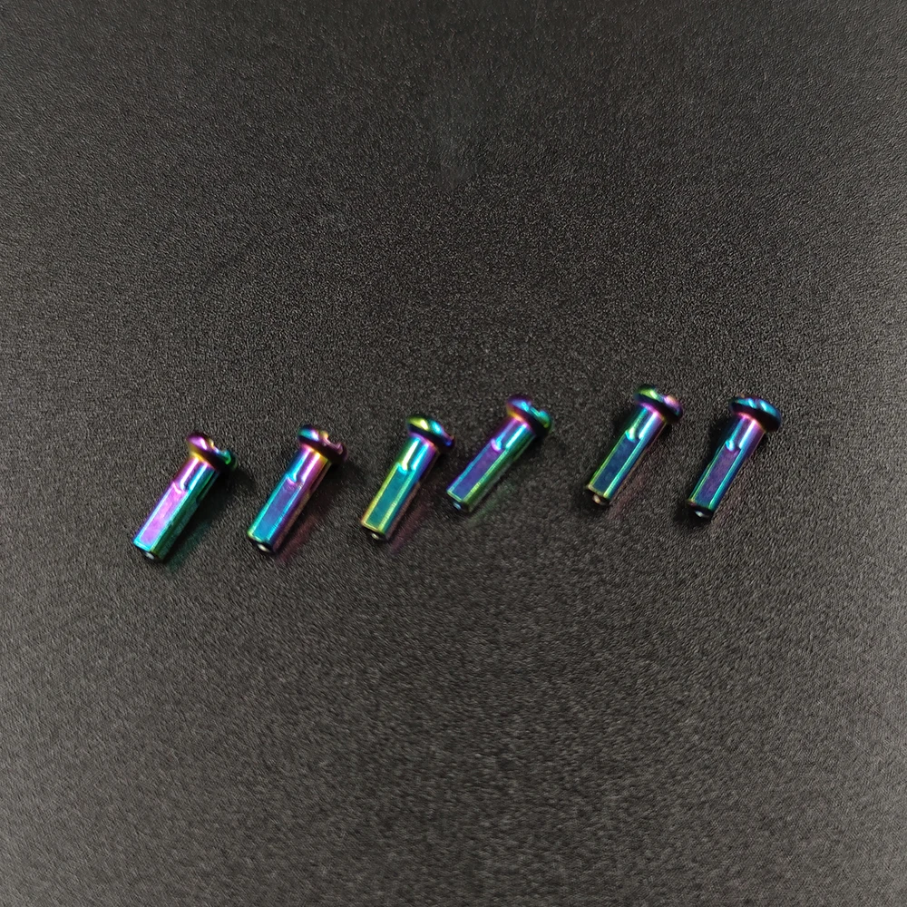Bicycle Nipples Rainbow Round Head Brass 14G 2.0 14mm MTB Road Bike Spoke Nipples High Strength Weight 0.8g Rim Parts