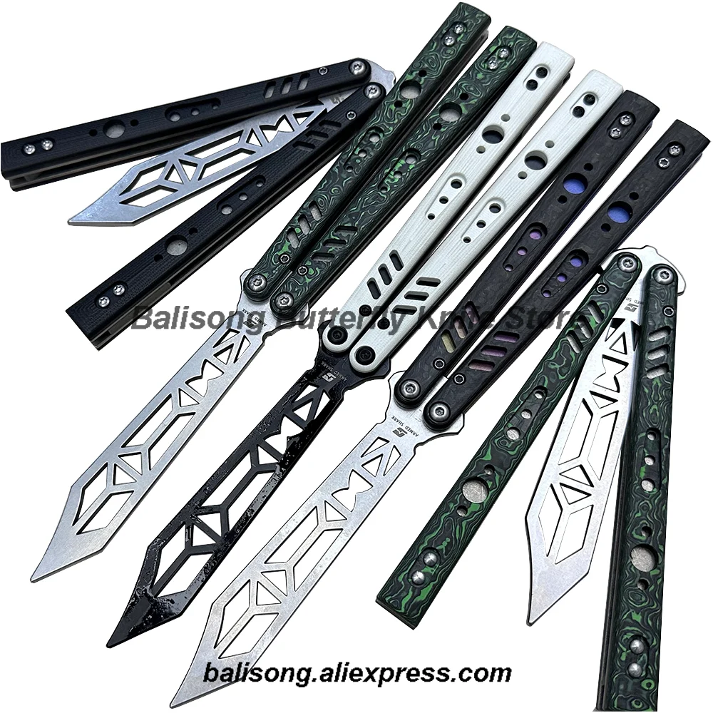 ARMED SHARK Barebones Clone Balisong Butterfly Trainer Knife Aluminum  Channel Handle Bushings System Outdoor Safe EDC - AliExpress