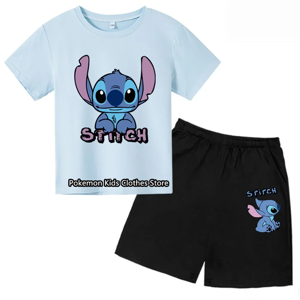 Summer Children's Clothing Set, Stitch Boys Pajamas, Short Sleeve Pants, Children's clothing, Baby Girls Pajamas Set, Children's