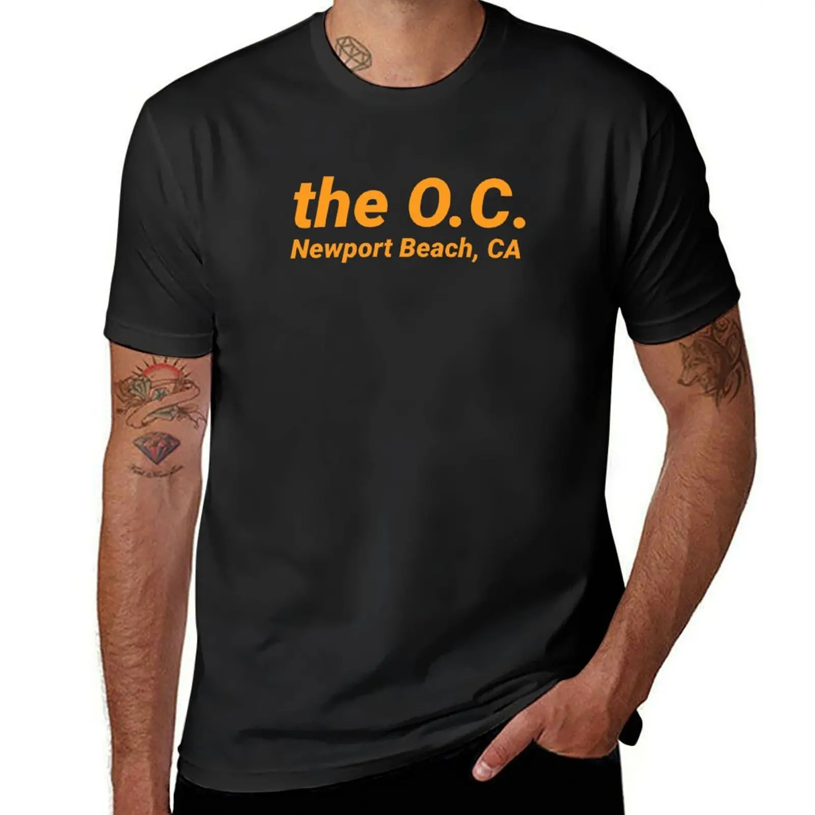 The OC Logo T-Shirt Short sleeve tee customs Aesthetic clothing summer top mens cotton t shirts