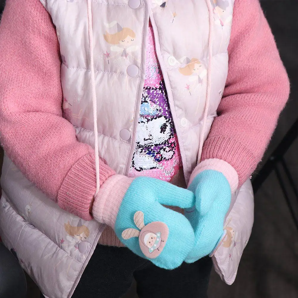 Soft Boys Infant Children Toddler Girls Baby Knitted Gloves Baby Mittens Warm Mittens Cartoon Gloves