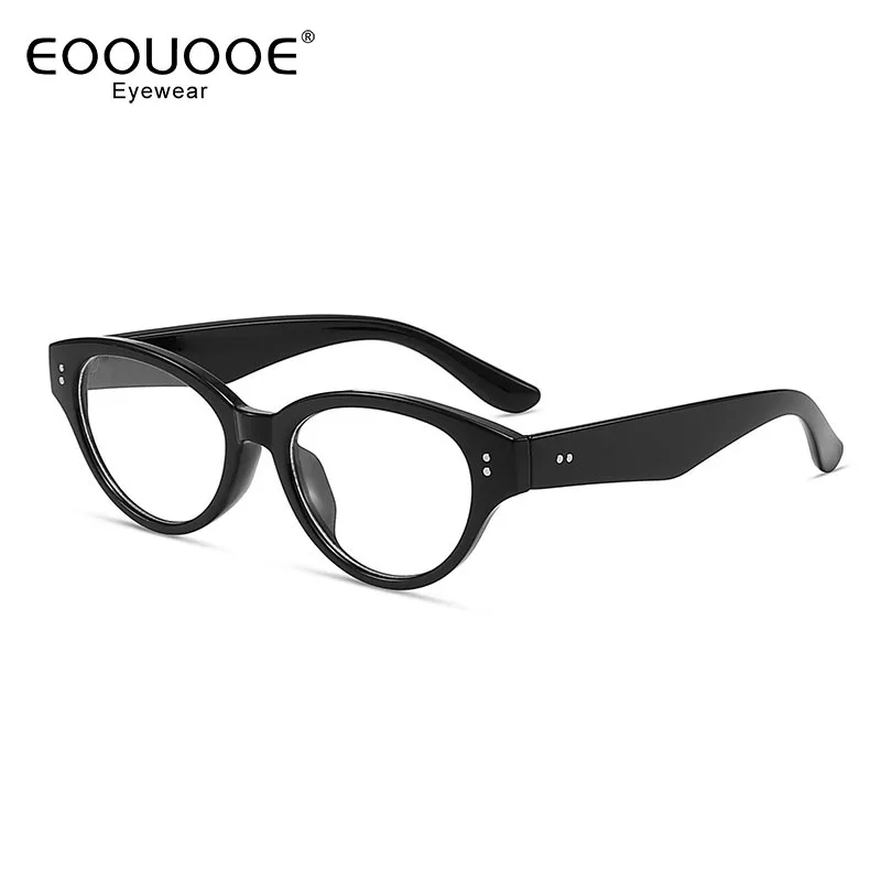 

TR90 Cat Eyeglass Women Glasses Frame Myopia Hyperopia Prescription Anti-Reflection Rivet Design Optics Frame Filter Blue Light
