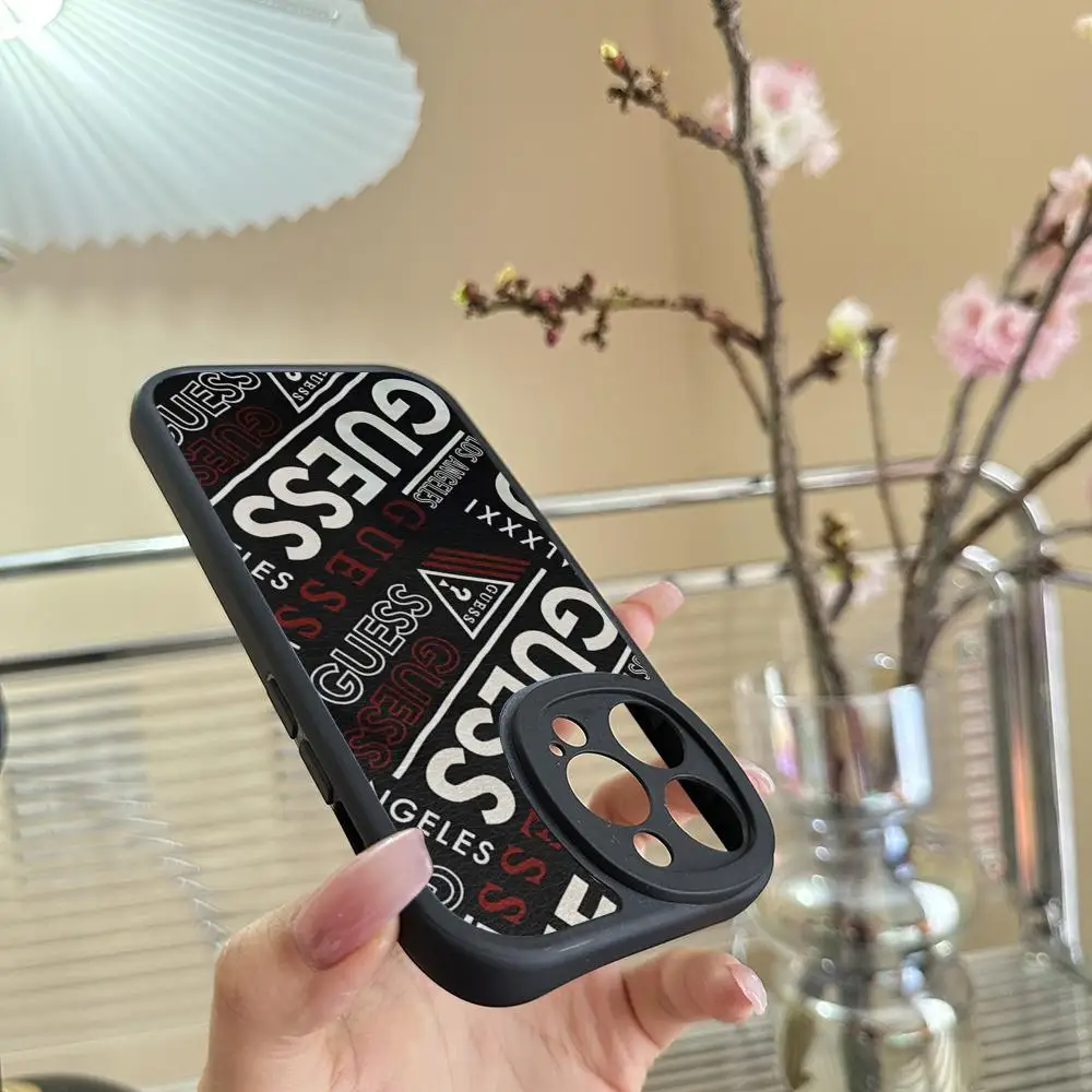 thumbnail image 1 of Funda de teléfono Love G-Guess What para iPhone 16, 15, 14, 13, 12 Pro Max, 11 Mini, X, Xr, Xs, 7, 8 Puls, funda de silicona de piel de cordero, 1 of 5