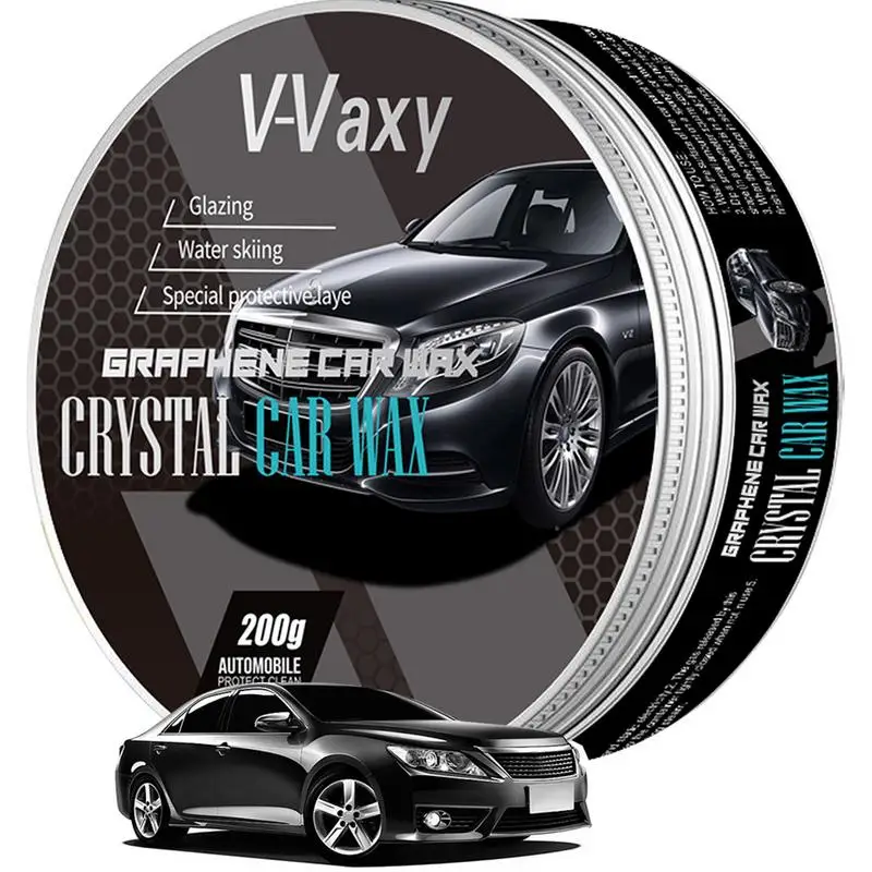 Car Wax Auto Wax Crystal Plating Hard Glossy Wax 220g Car Detailing Black Ceramic Surfaces Coating Film Polishing Car Supplies
