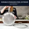 Hero LuxeClad Non Stick Frying Pans - Dishwasher and Oven Safe Skillet - Induction Ready, Compatible with All Cooktops Fryi 4