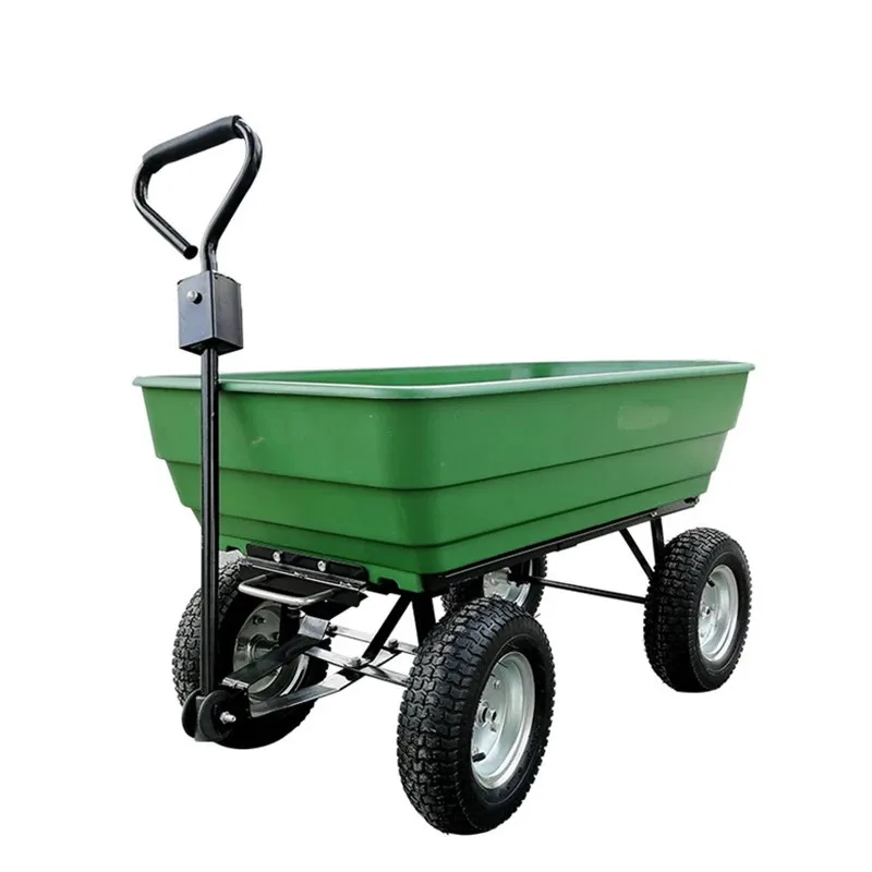 Tractor tractor plastic dump truck four-wheeled trailer trolley garden stall trolley truck home