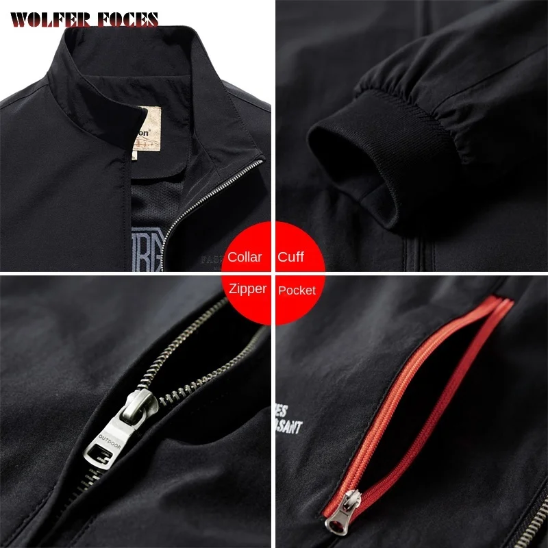 Fashionable Parkas Tactical Clothing Mountaineering Motorcycle Jacket Cardigan Bigsize Men's Sports Jackets Man 2022 Coats Coat