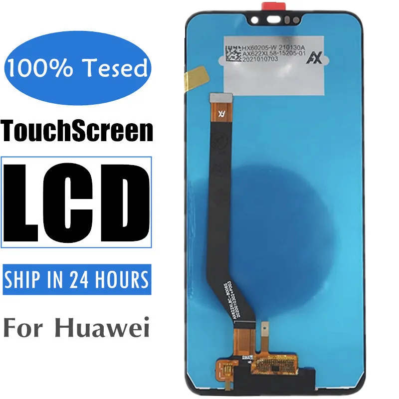 Black Cellphone Complete LCD Screen For Huawei Play 8C Play8C Mobile Phone TFT Display Panel TouchScreen Digitizer Repair