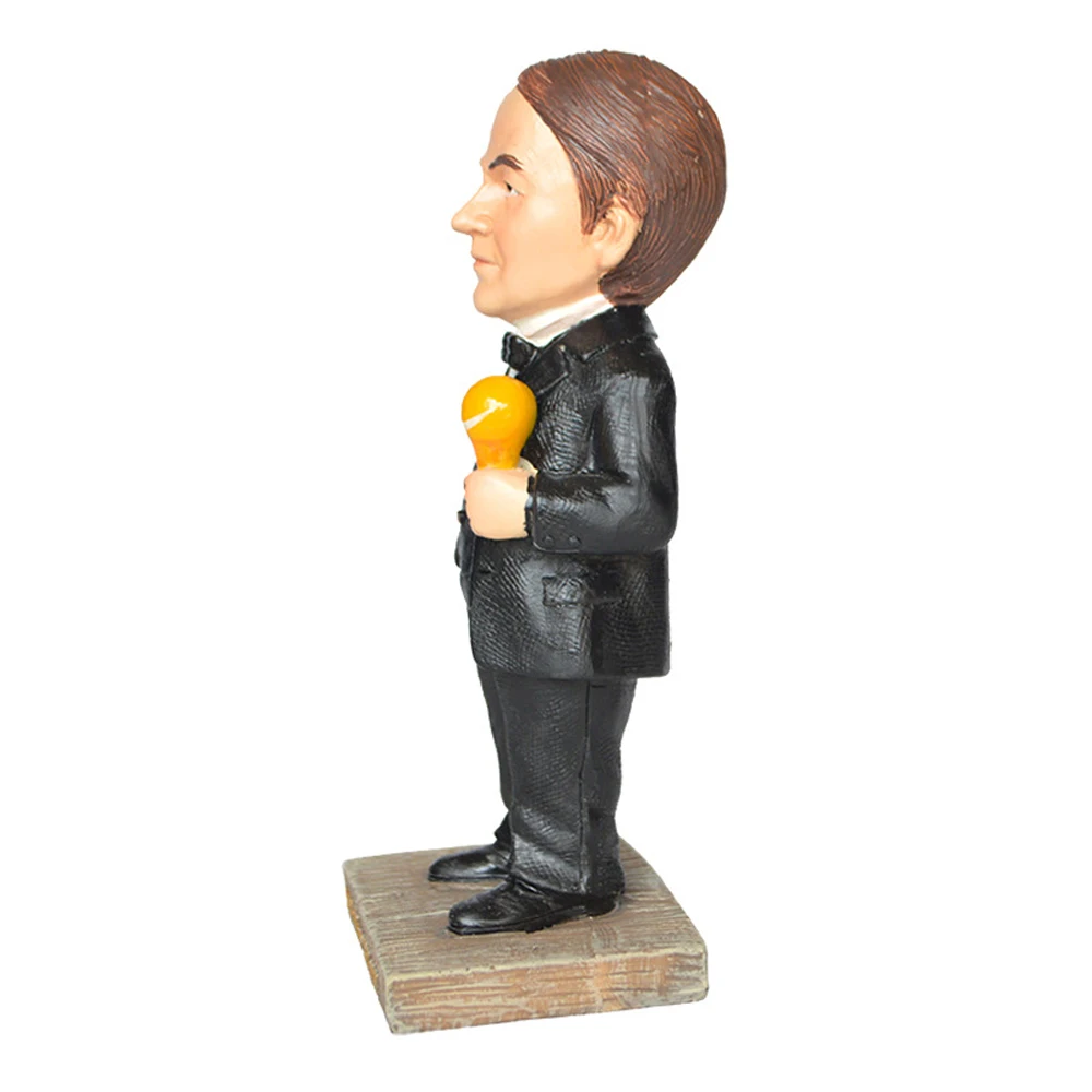 World Famous People Thomas Alva Edison Statue USA America Inventor Scientist Figure Model Decor Crafts Gift Collection 2