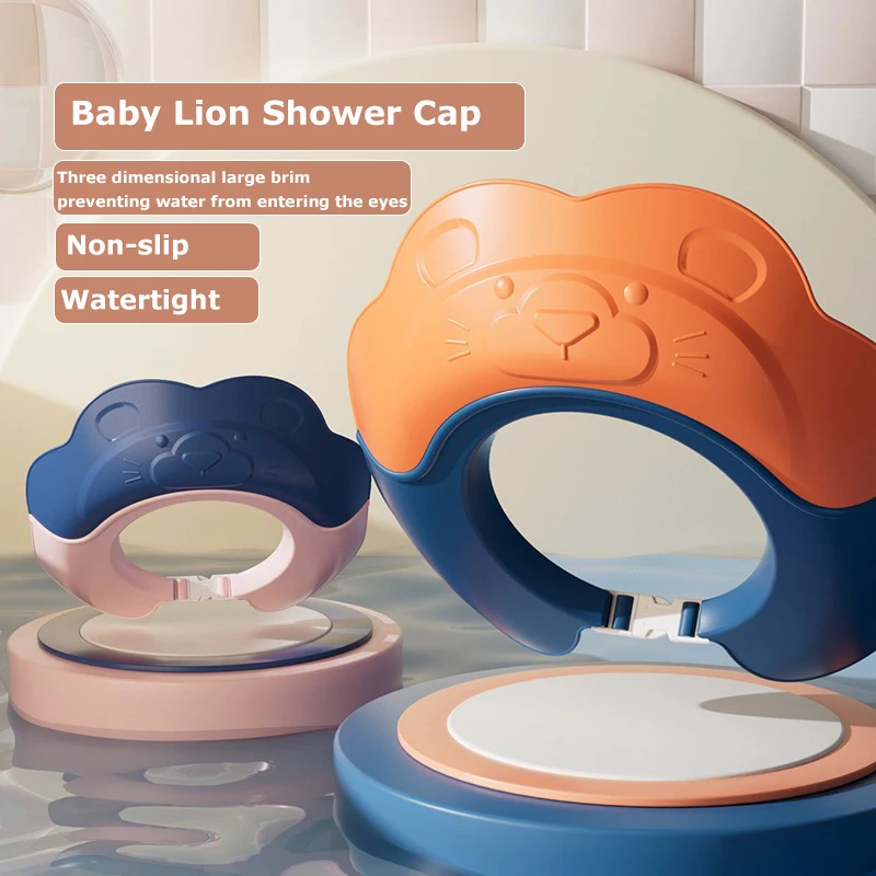 Baby Shower Soft Cap Adjustable Hair Wash Hat Kids Ear Protection Safe Children Shampoo Bathing Shower Protect Head Cover A1243