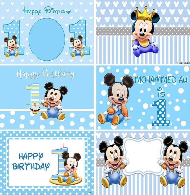 Baby Mickey Mouse 1st Birthday Clip Art
