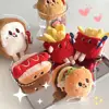 French Fries Cute Bag Pendant Hamburger Plush Doll Keychain Chicken Leg Schoolbag Accessories Cheese Stuffed Toys 2