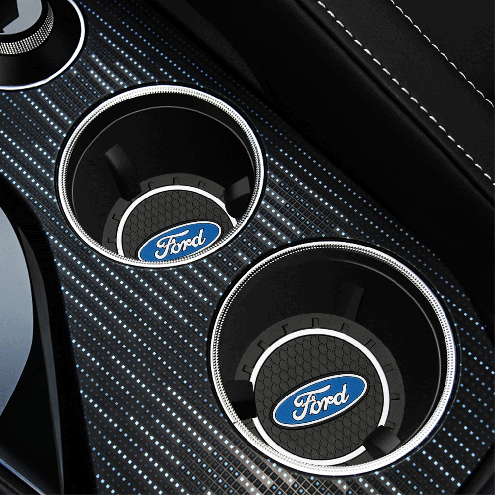Ford Focus ST Ranger Mondeo Kuga Ecosport Fiesta Kuga S-MAX Fusion Car Coasters Rubber Water Cup Bottle Holder Anti-slip Pad