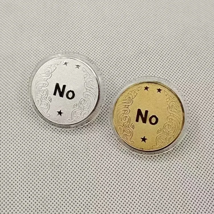 1pc Yes No Coin 3D Embossed Flipping Challenge Coin Decision Maker Lucky Diameter 40mm Commemorative Coins Collection - Image 6