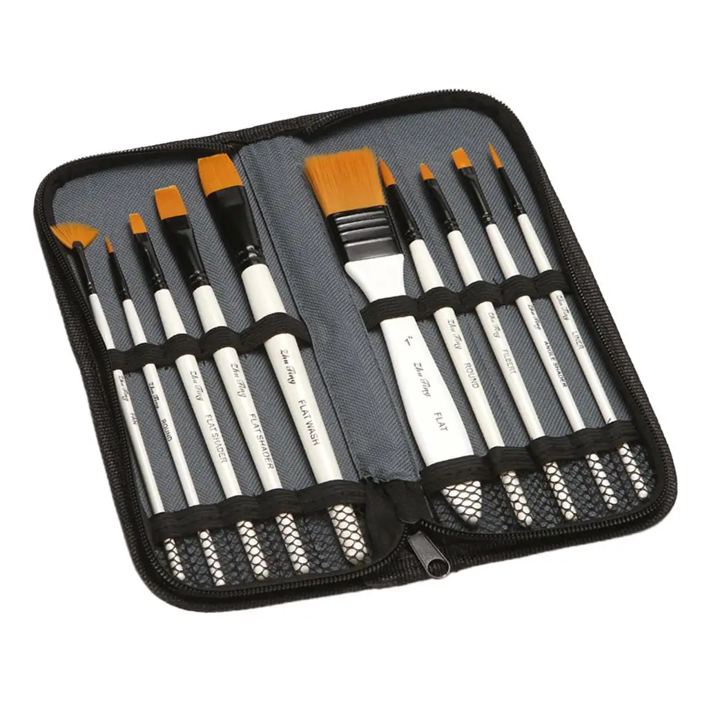 10 Pcs Professional Art Brushes Set Acrylic Oil Painting painting brushes