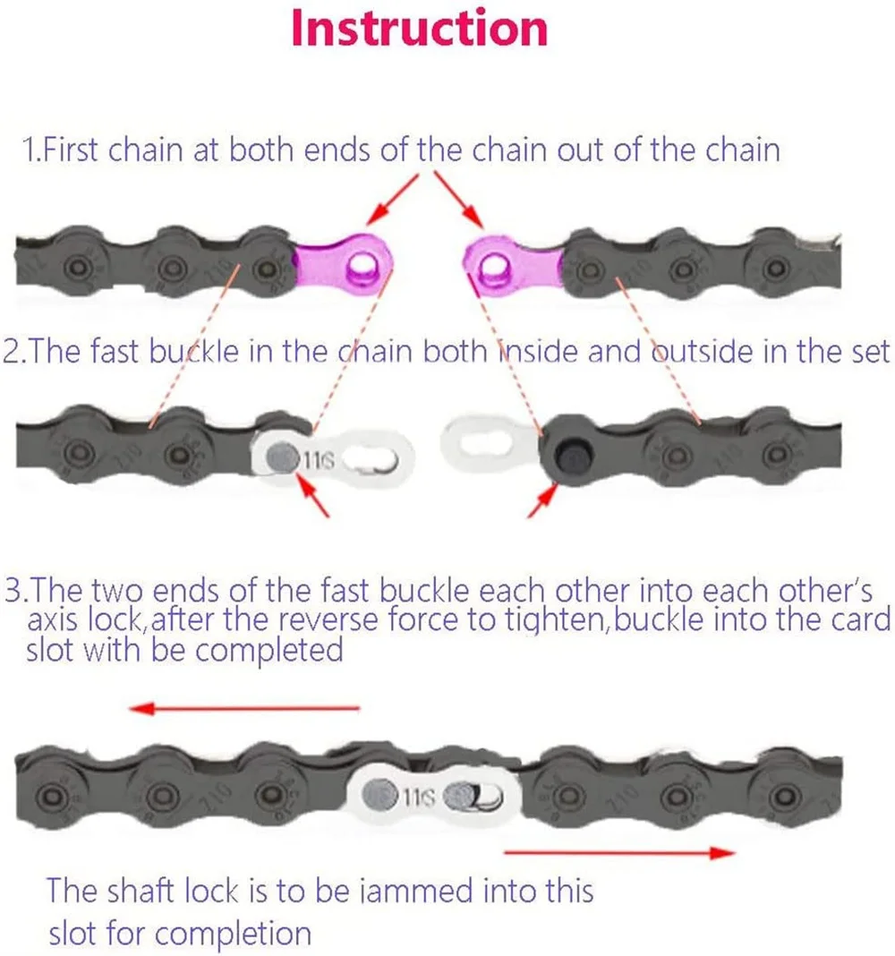 Bicycle chain connector tool 5Pairs 6/7/8/9/10/11 Speed or 4Pairs 12Speed Quick Link Bike Chain Repair