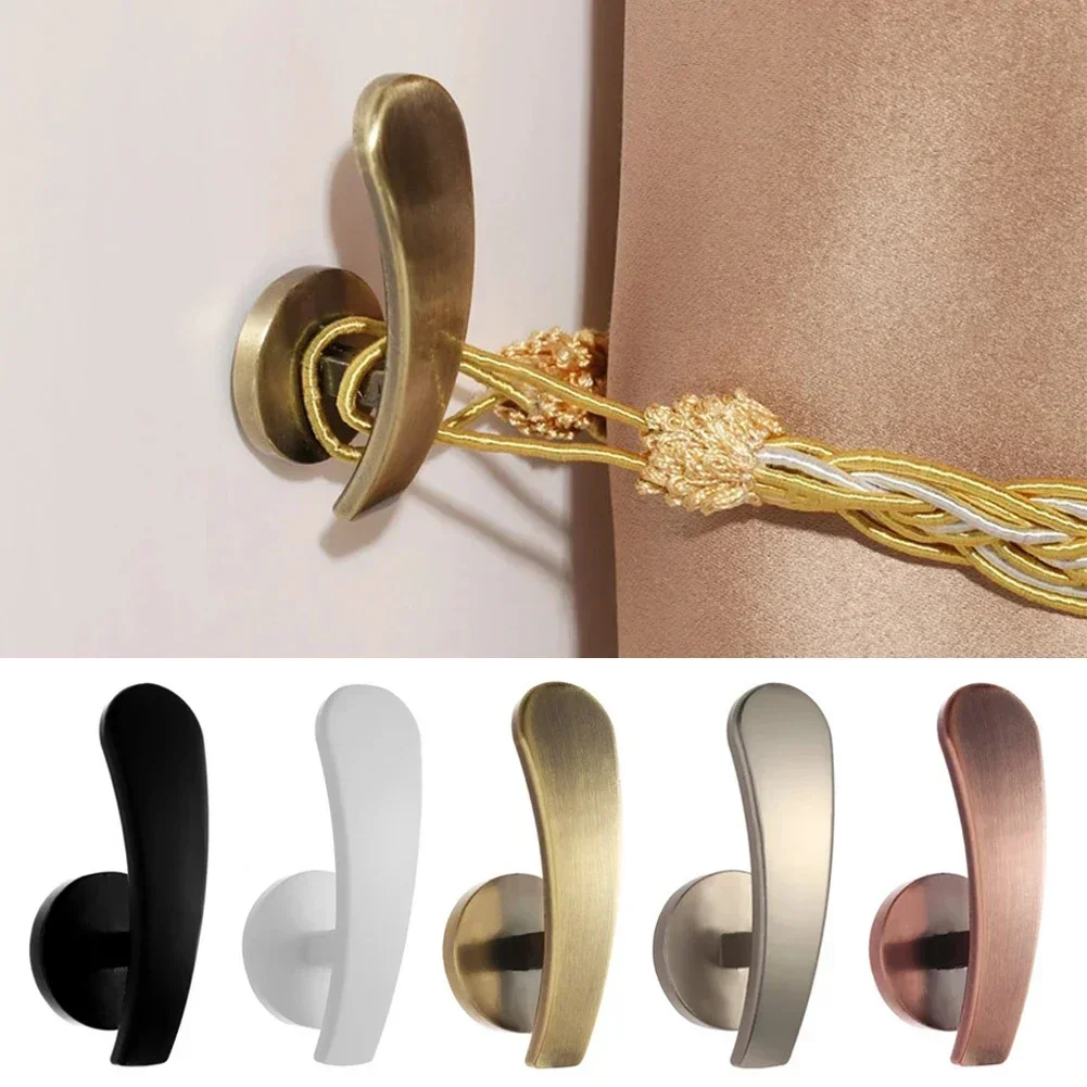 Retro hold practical durable curtain holder wall hanger curtain holdback mounted metal hooks home decor accessories curtain hooks