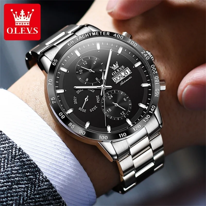 OLEVS 6683 Men's Watch Stainless Steel Waterproof Automatic Mechanical