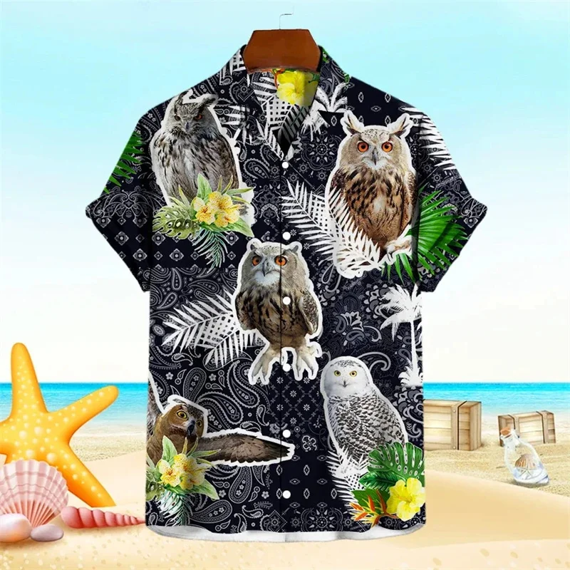 

Cute Animal Hamster 3D Print Shirts For Men Clothes Hawaiian Funny Pet Graphic Boy Blouses Streetwear Y2k Male Short Sleeve Tops