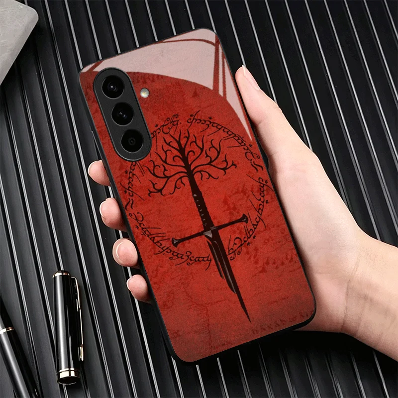 Elegant Lord of the Rings Glass Phone Case