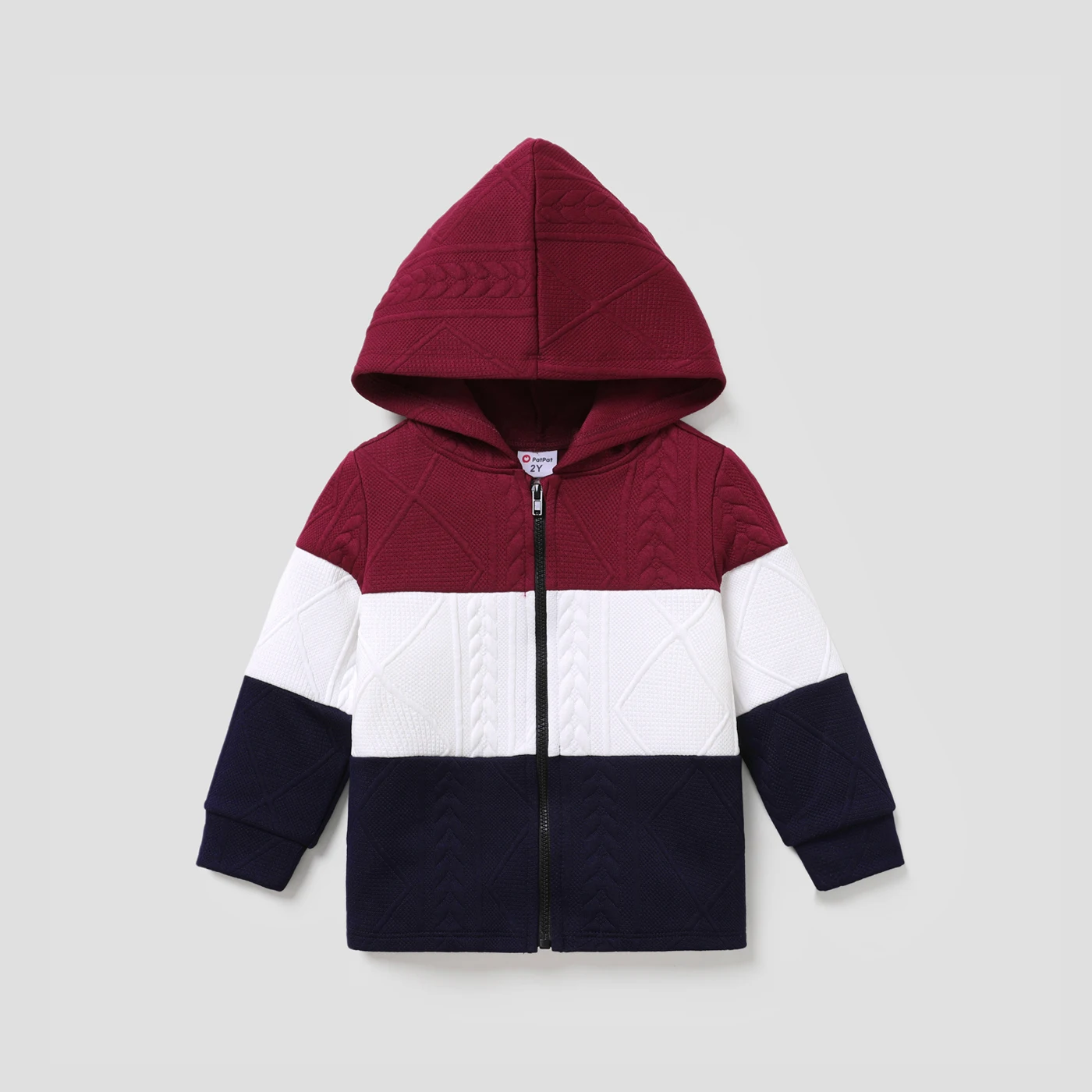 

Однотонный тканевый пуловер с капюшоном для маленьких мальчиков PatPat