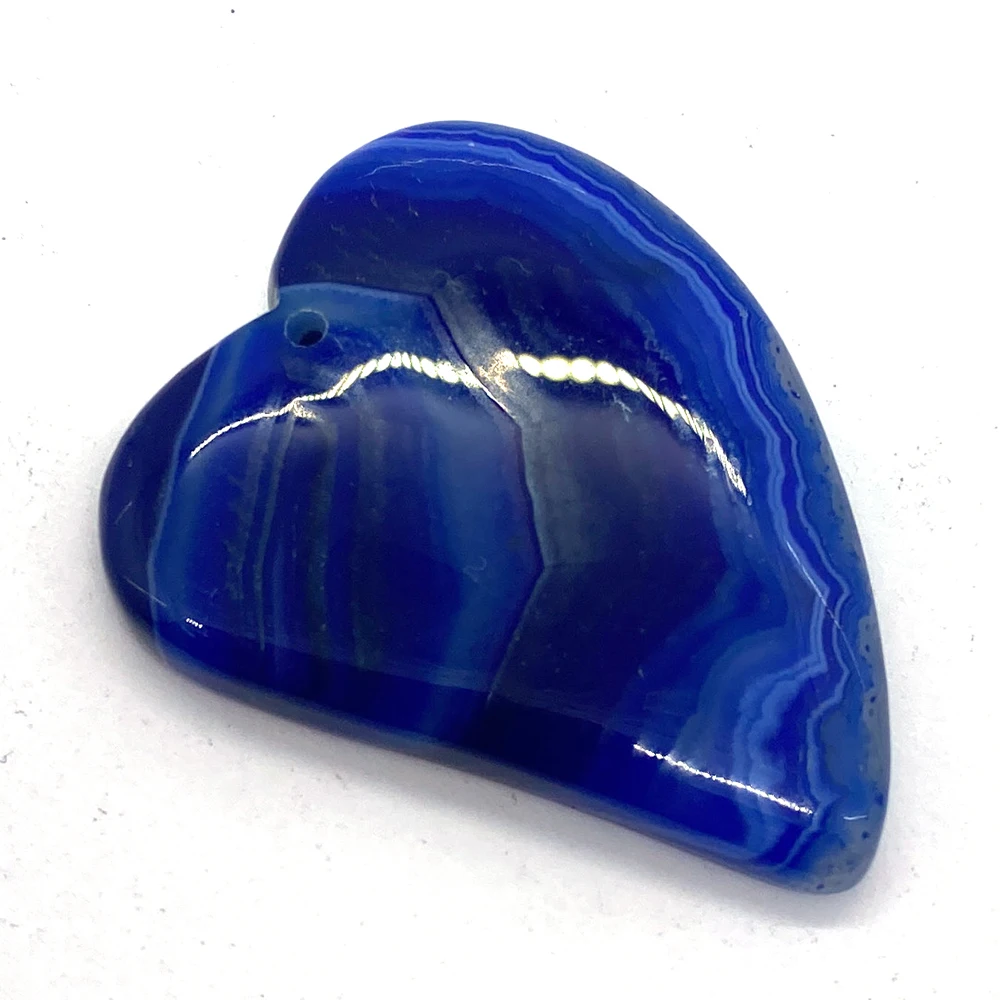 5pcs Blue Striped Agate Pendants Set Natural Stone Reiki Healing Stone for Jewelry DIY Making Necklace Charms Accessories Onyx