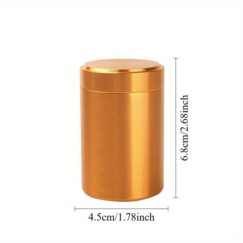 1pc Stash Jar Storage Jar Airtight Smell-Proof Aluminum Stash Sealed Odor-proof Box Sturdy Box Smoking Accessaries airtight container