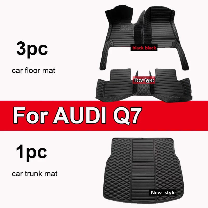 

Car floor mats for AUDI Q7 (Five Seats) 2016 2017 2018 2019 Custom auto foot Pads automobile carpet cover interior accessories
