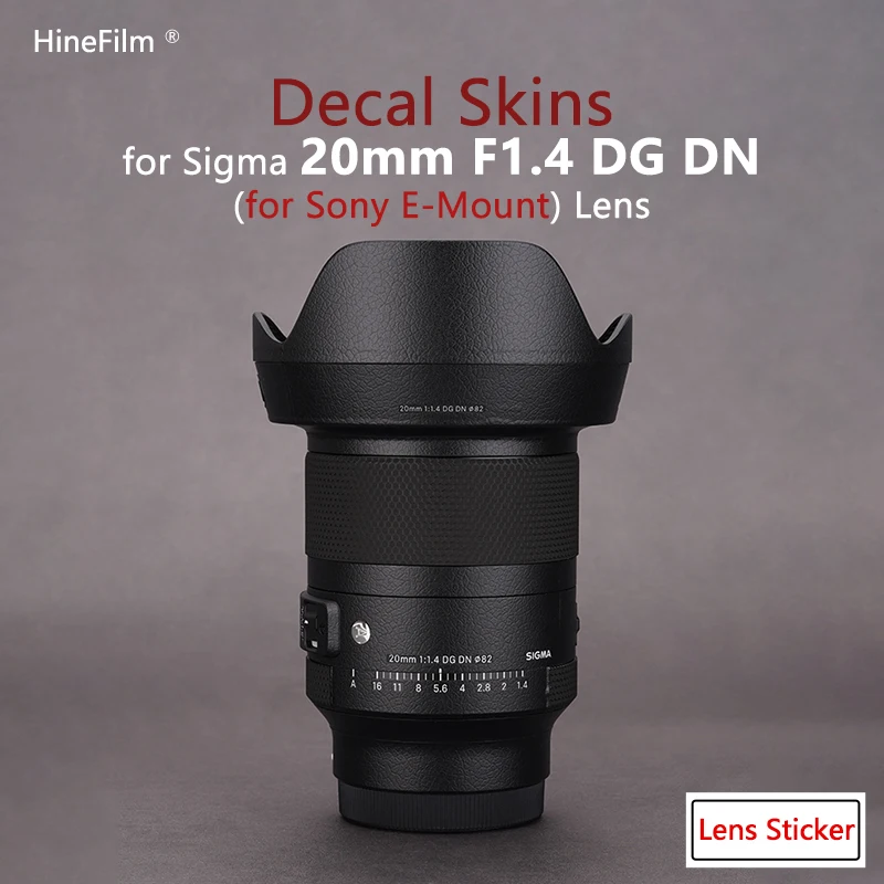 Sigma 20 F1.4 e Montagem da Lente Decalque Peles Película Protetora Envoltório para Sigma 20 mm F1.4 dg dn Protetor de Lente Anti-risco Peles de Cobertura