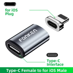 FONKEN 2 - in - 1 Fast Magnetic USB Charging Adapter (Usb c to ios)