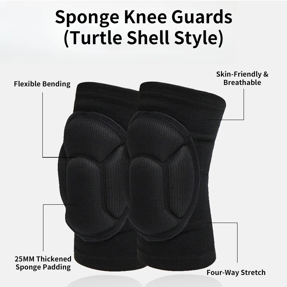 1Pair Protective Knee Pads Eva Thick Sponge Knee Pads Brace Support for Cycling,workout,sports,anti Slip Collision 4