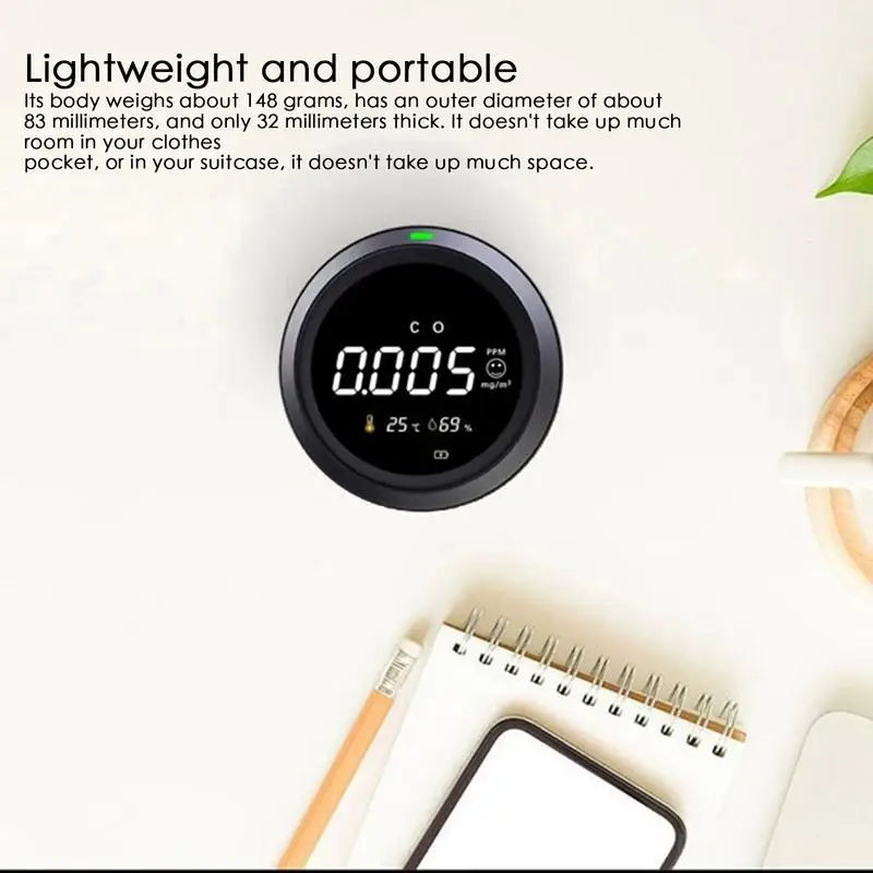 

Уличный детектор монооксида углерода, детектор CO, детектор освещения для кемпинга, монитор освещенности со звуковым сигналом и ЖК-дисплеем, работающий от аккумулятора