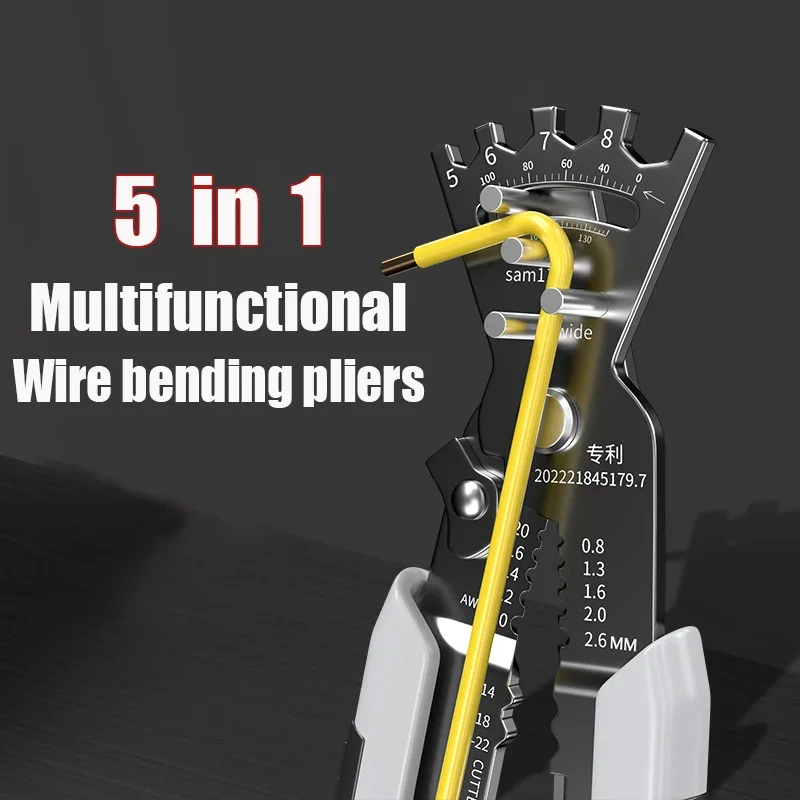 

5 in 1 Stripping Crimping Multifunctional Pliers Wire Stripper Winding Electric Cutting Crimping Wires Hardware hand Tool