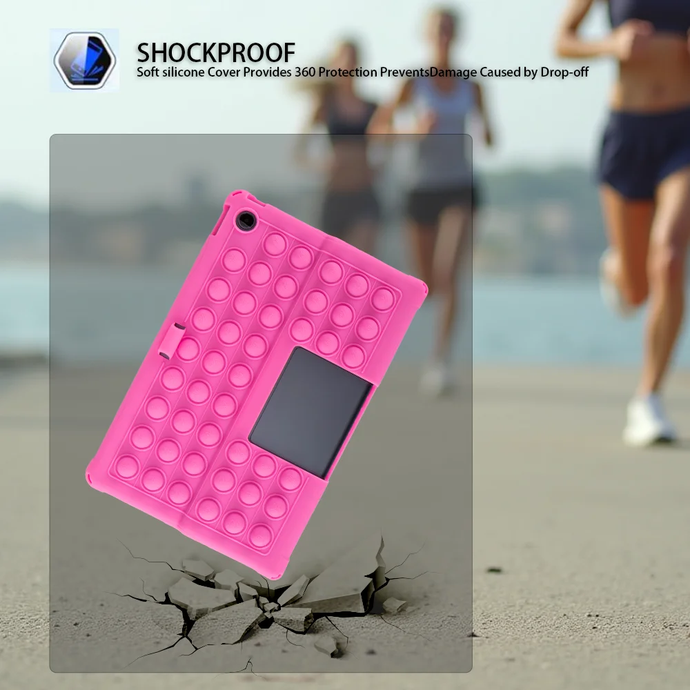 Child-Friendly Silicone Tablet Case with Shoulder Strap - Durable & Safe Protection
