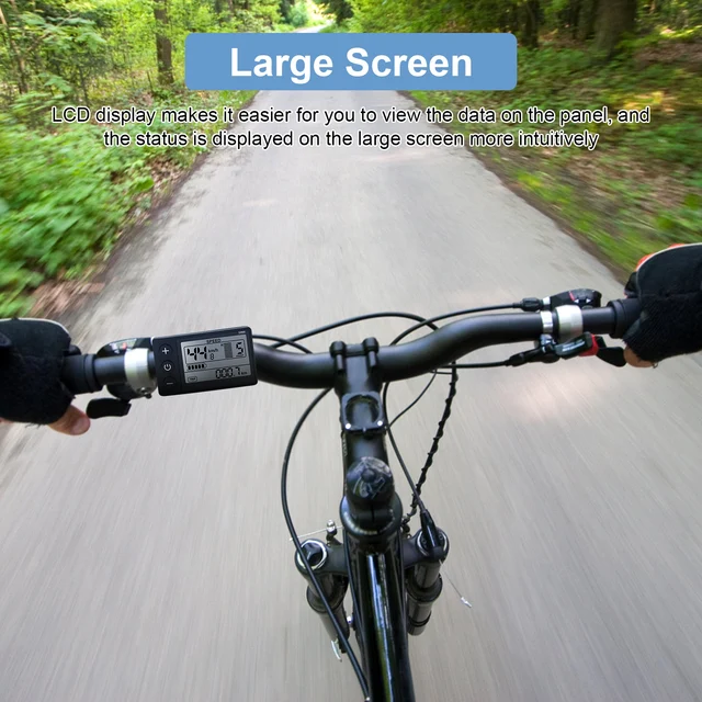 S866 LCD-Fietsdisplay, Fietscomputer, Fietssnelheidsmeter, Fietskilometerteller, 24V 36V 48V Bedieningspaneel Bedieningspaneel, Waterdichte LCD-Displaymeter voor 0,9 Inch Stuur