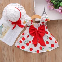 Baby Girl Dress Fruit Print Cotton Fashion Dress Summer New Comfortable Breathable Clothes 1