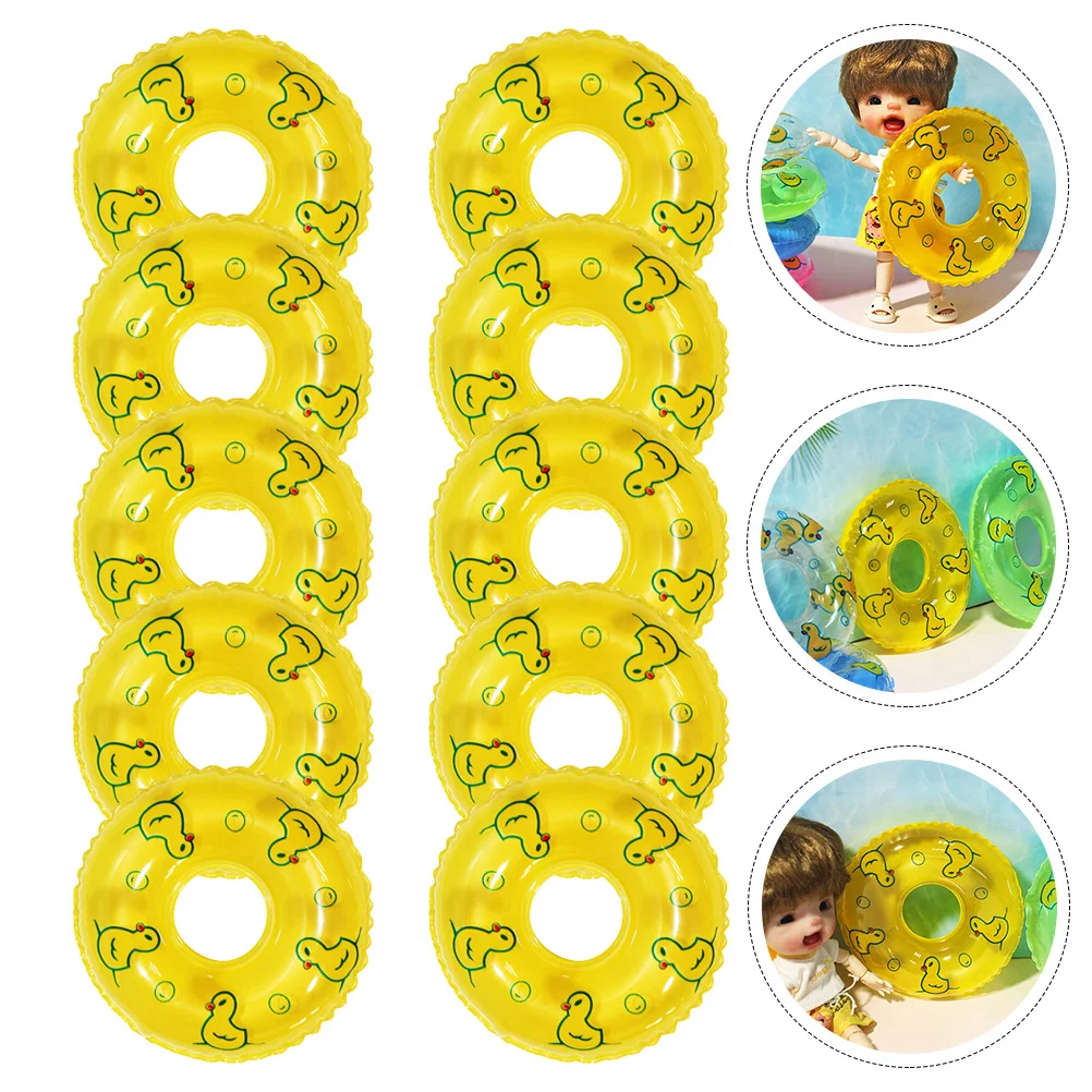 

5/10/15/20pcs Dollhouse Miniature Swimming Ring Mini Cute Summer Bathing Float Lifebelt Doll House Scenes Decor Accessories