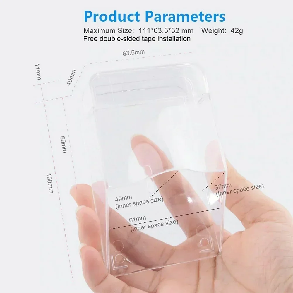 Doorbell Waterproof Cover Transparent Outdoor Wireless Doorbell Ring PC Protection Case